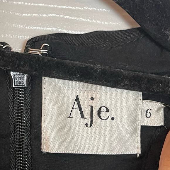 New Aje Jolie Abstract Cut Out Women's Black Dress Size 6 /US 2 NWT - Picture 10 of 12